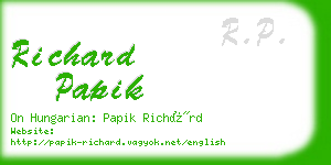 richard papik business card